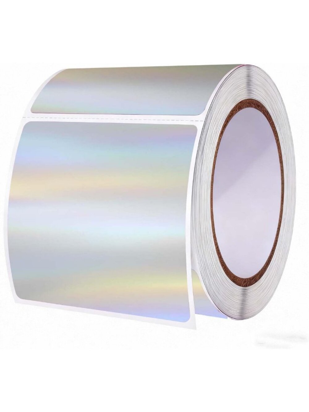 Holographic Thermal Labels 3x3 Inch - Waterproof Rainbow Stickers for DIY Logo